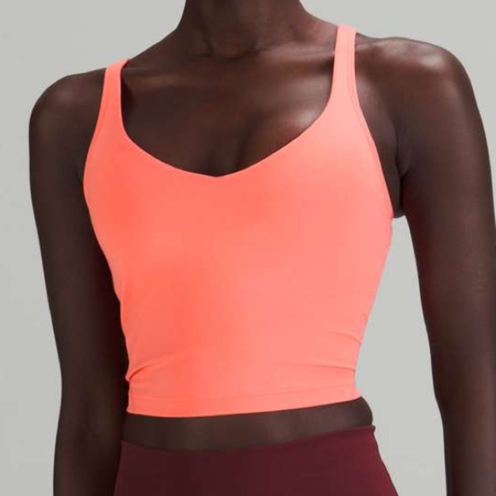 Lululemon Align Cropped Tank Raspberry Cream Women Size 6